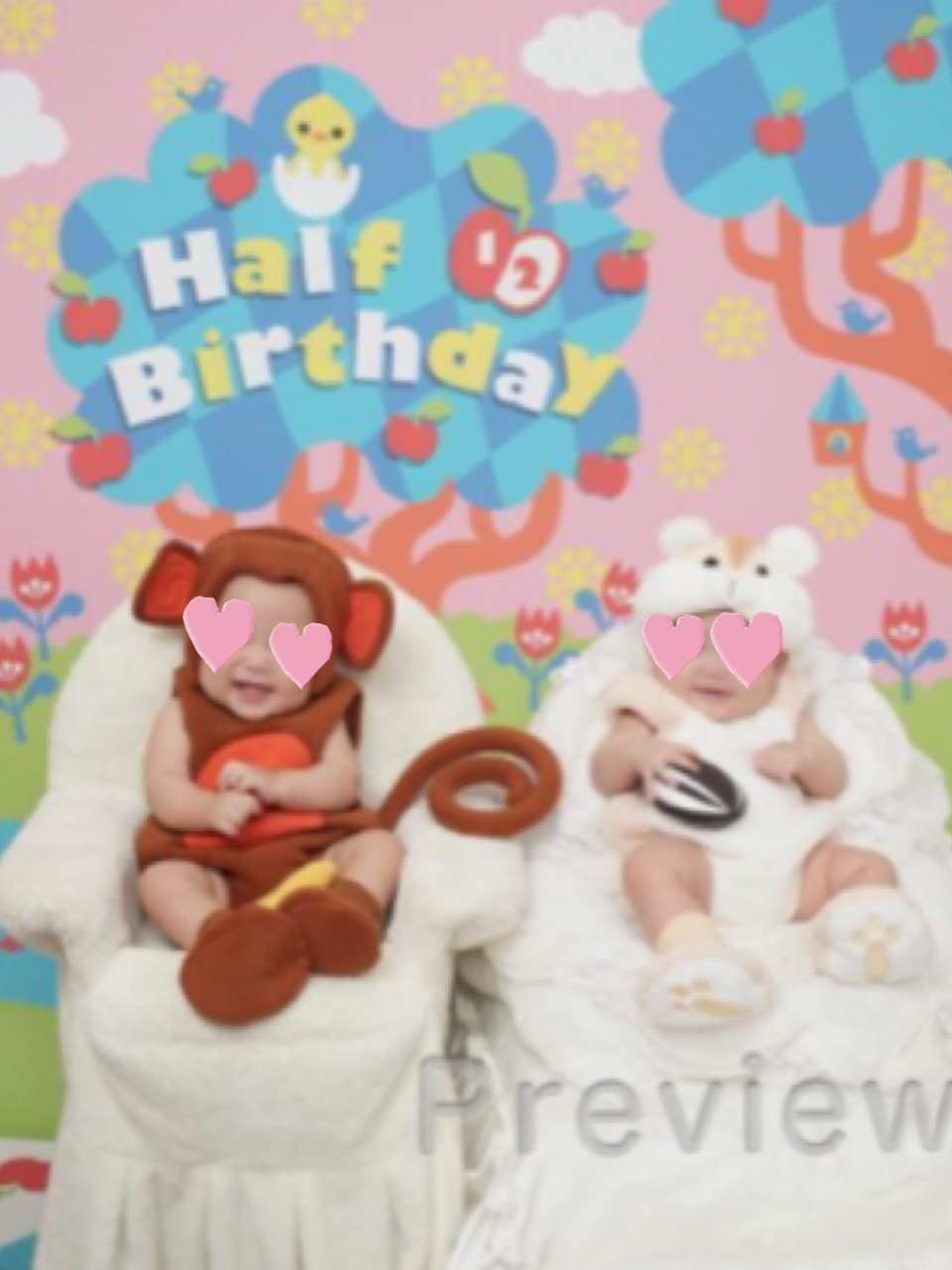 ハーフバースデーの写真をスタジオアリスで安く撮影する方法 えがおびより